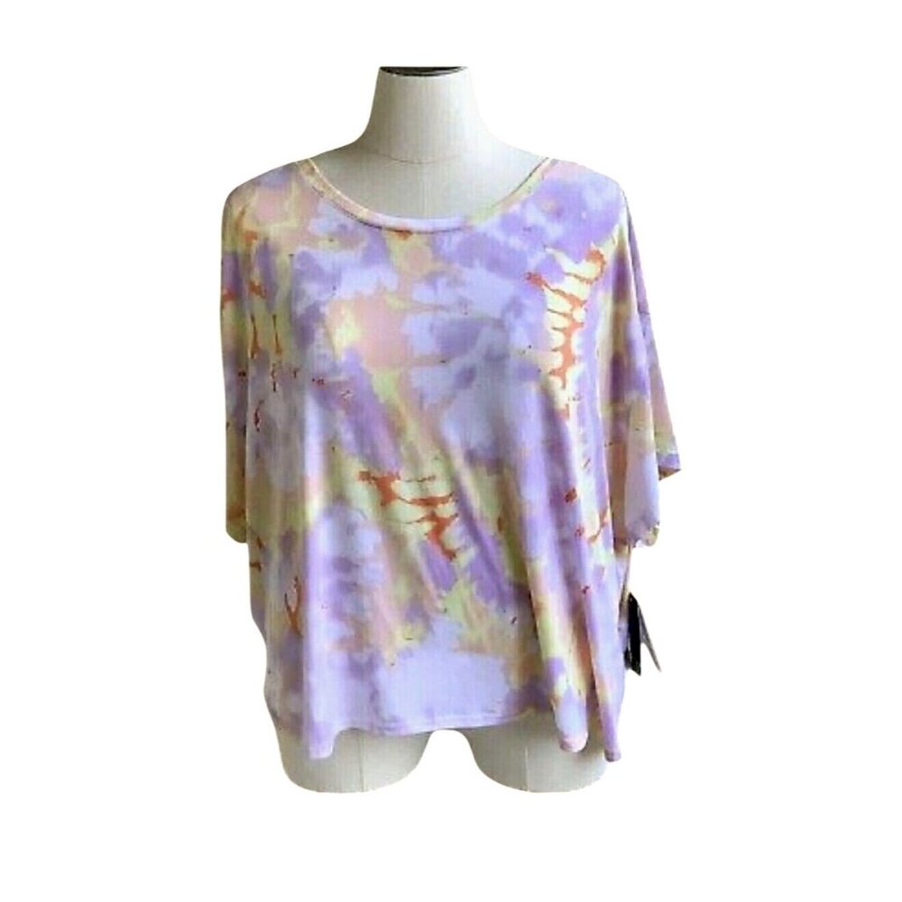 Tek Gear Womens Tie-Dye Workout Top 1X Polyester Blend